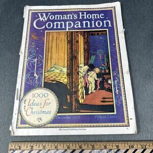 Antique 1925 Woman's Home Companion Magazine Christmas Old Ads Ephemera 100 yr